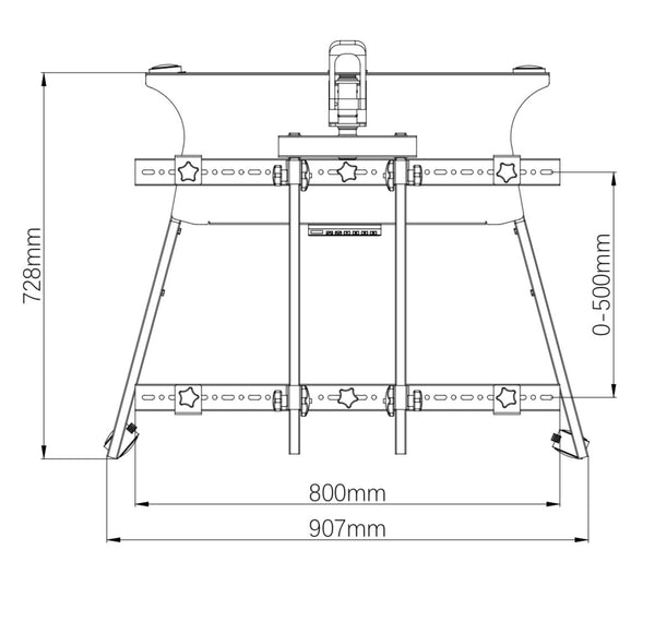 Electric Dual-Arm Red Light Therapy Panel Stand
