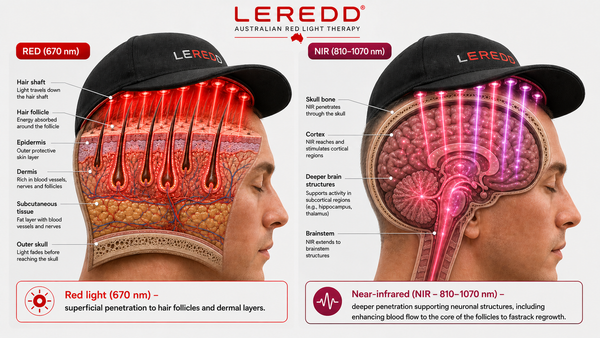 M2 Red Light Therapy Cap with 3 Wavelengths