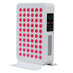 White LED panel with red lights on a white background